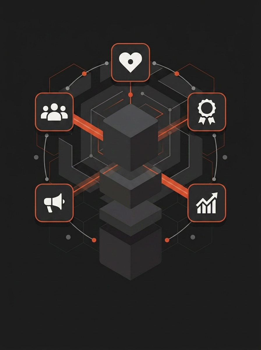 Abstract illustration of things important to charities