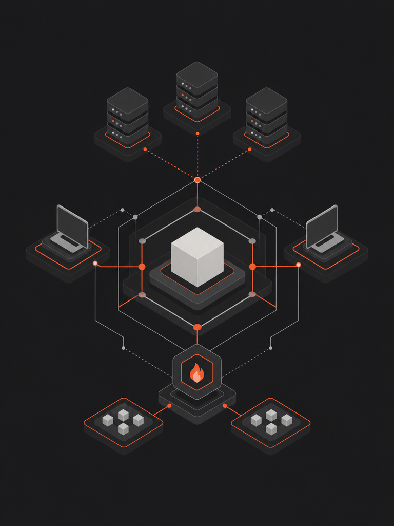 Abstract illustration of an IT network