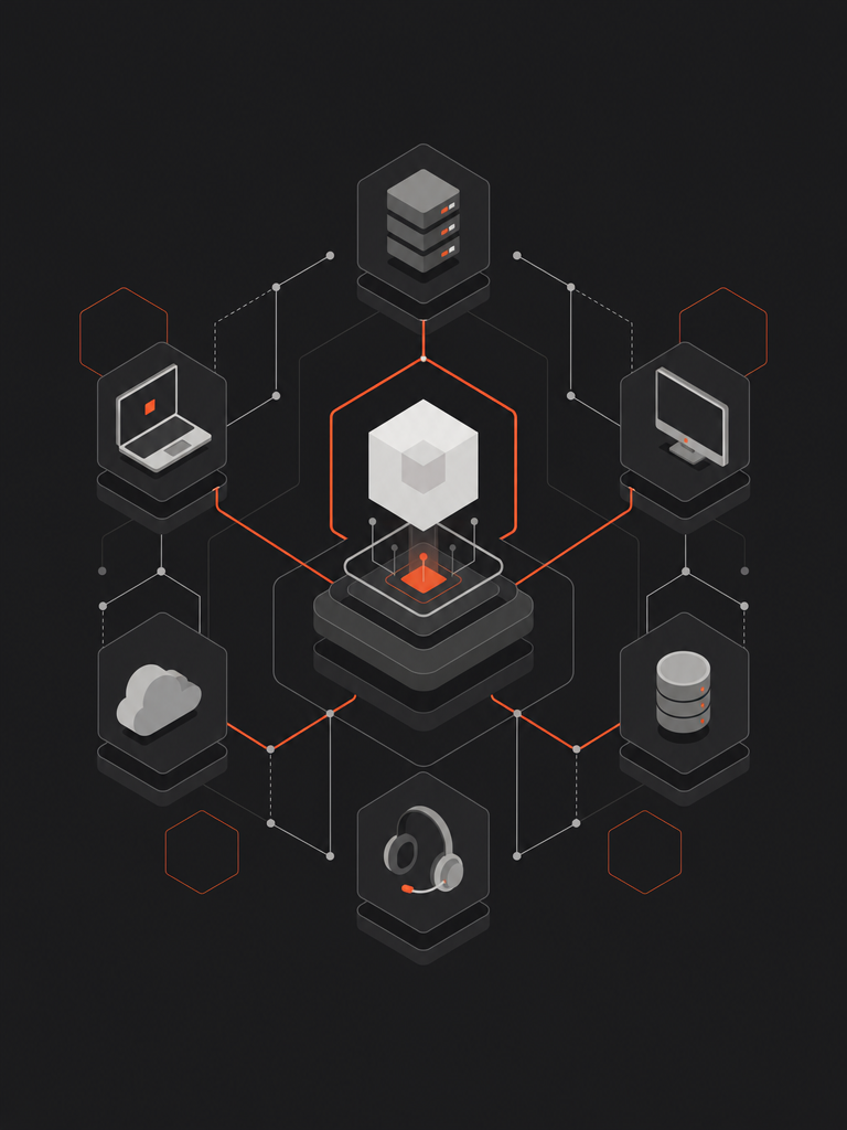 Abstract illustration of an IT network
